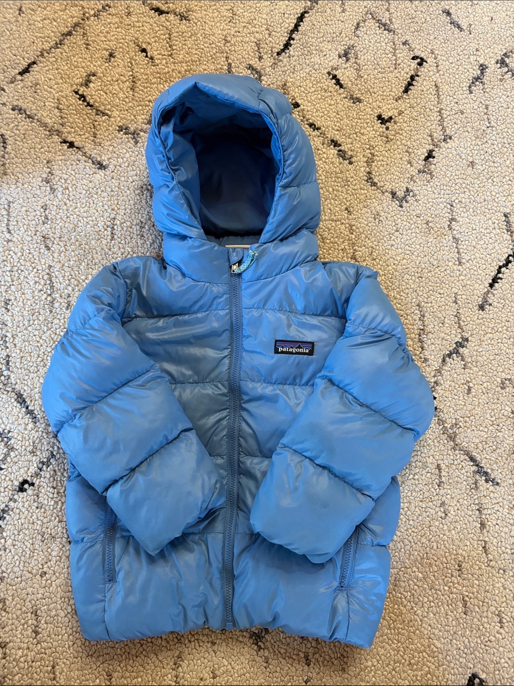 Patagonia Blue Hooded Puffer Jacket 4T EUC